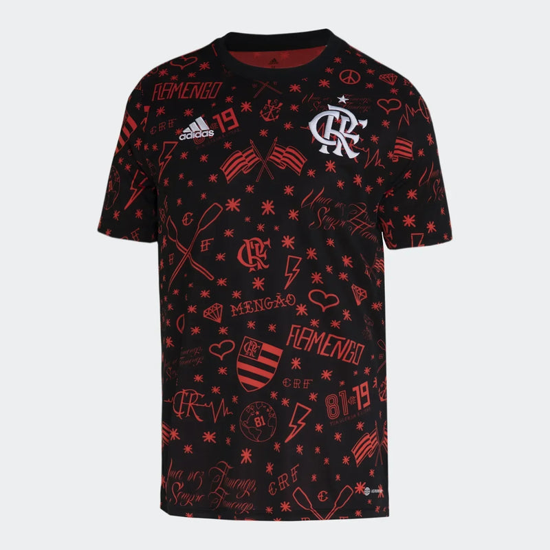 Camisola Pré-Jogo Flamengo 23/24 - Vermelho