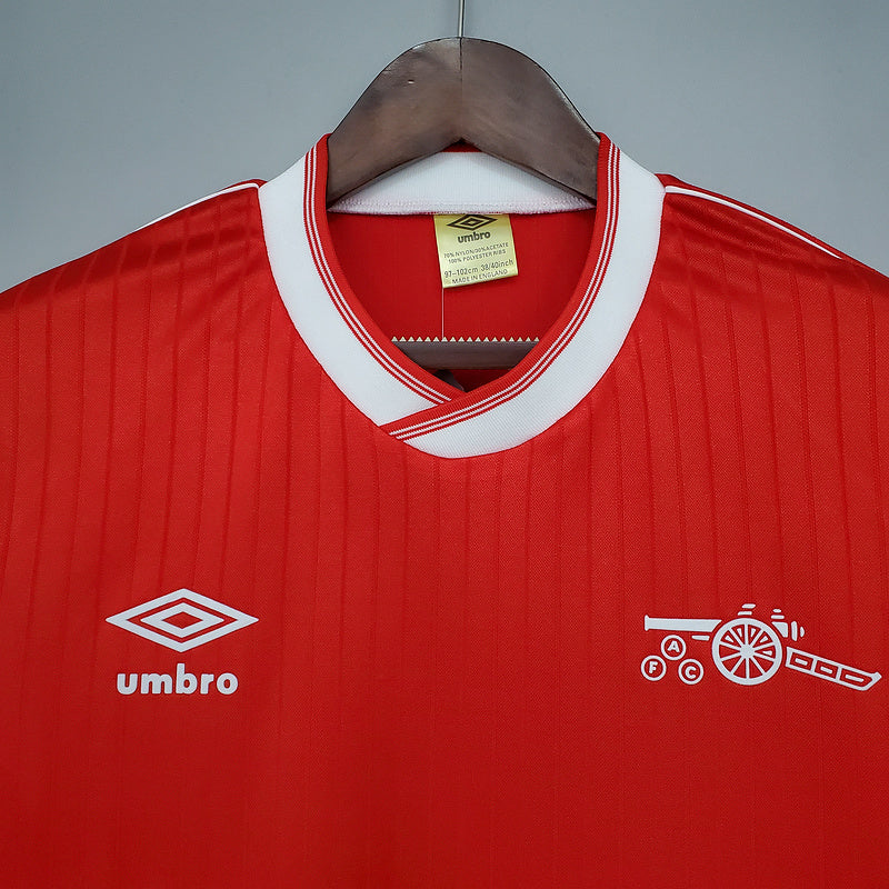 Camisola Arsenal Retrô 1983/1986 - Vermelha e Branca