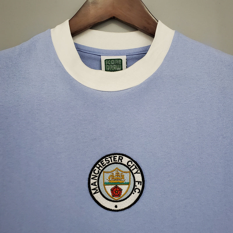 Camisola Manchester City Retrô 1972 - Azul