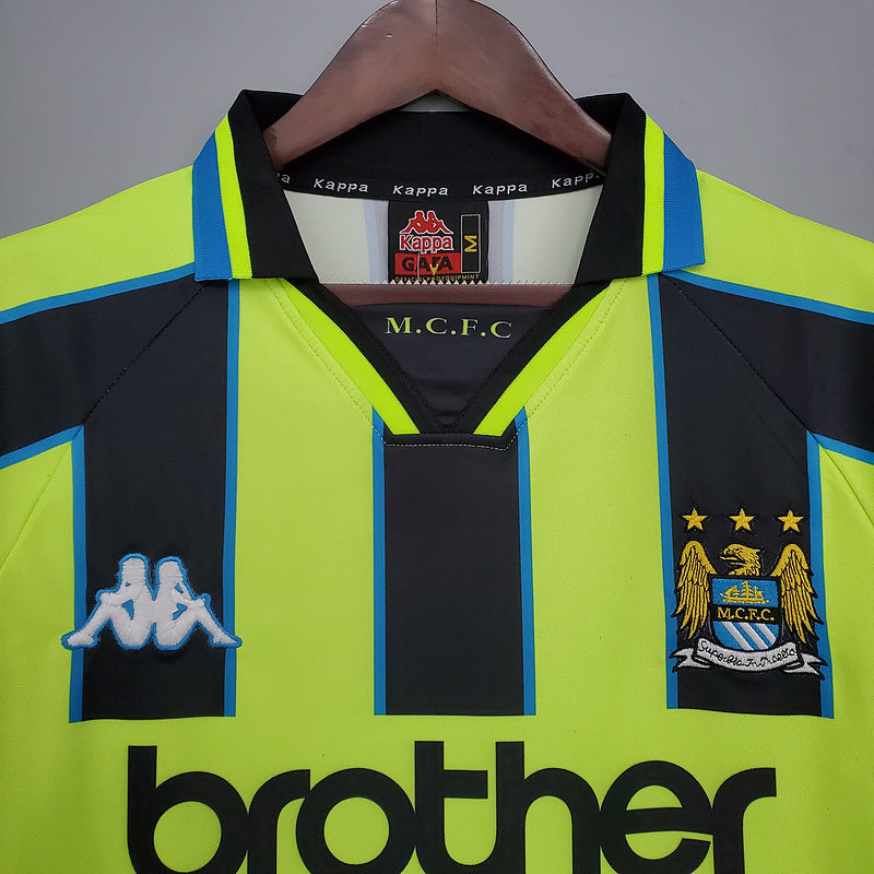 Camisola Manchester City Retrô 1998/1999  - Amarela e Preta