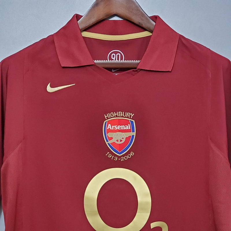 Camisola Arsenal Retrô 2005/2006 - Vinho