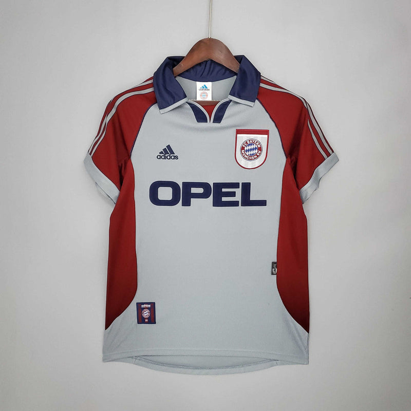 Camisola Bayern de Munique Retrô 1998/1999 -  Vermelha e Cinza