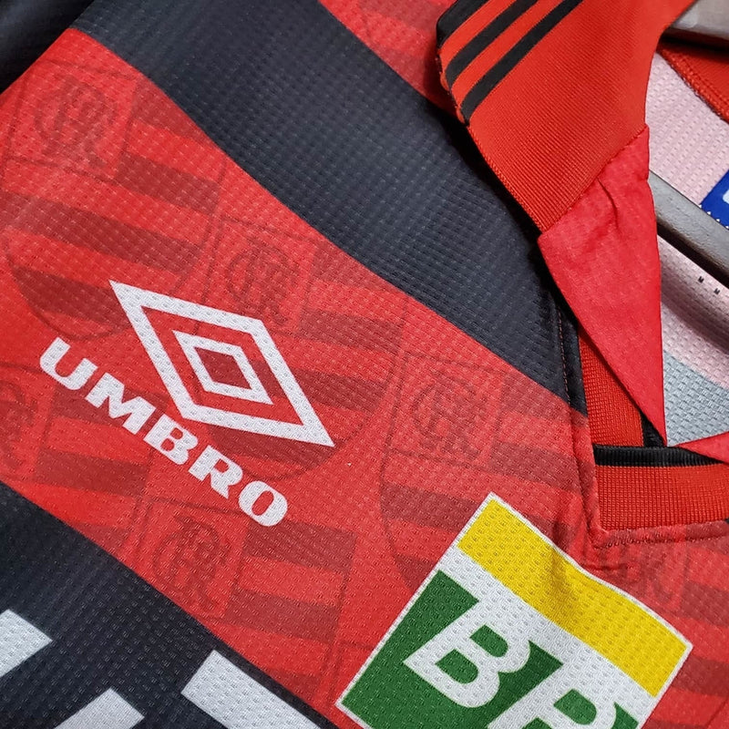 Camisola Flamengo Retrô 1995 Vermelha e Preta -