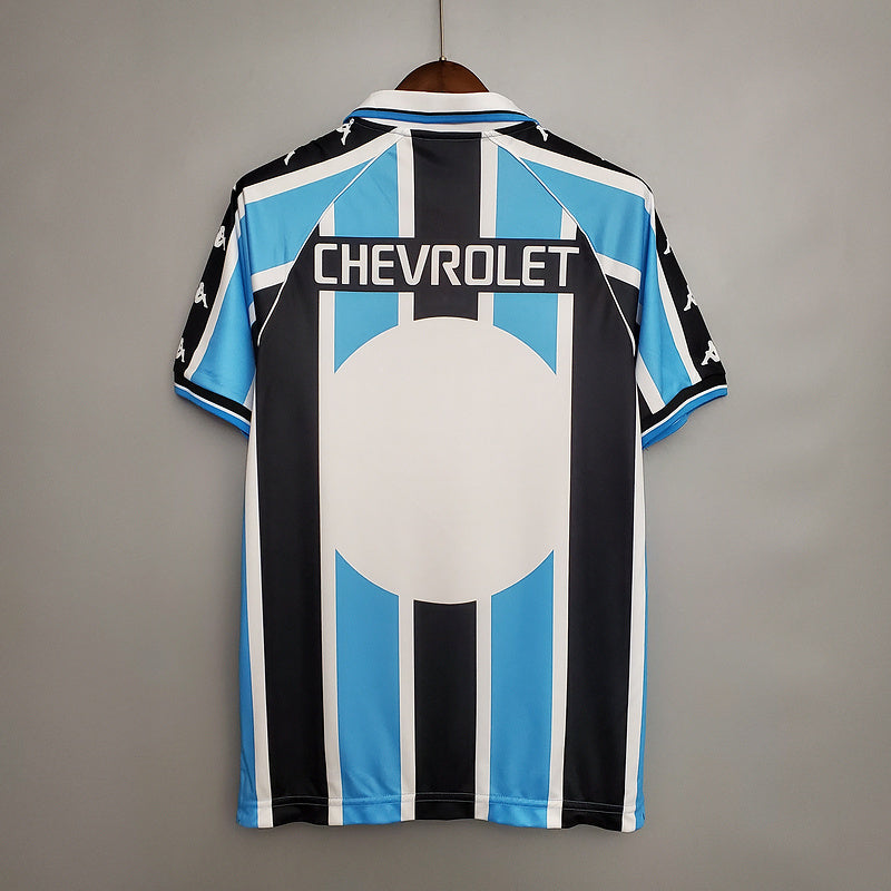 Camisola Grêmio Retrô 2000 Azul e Preta -