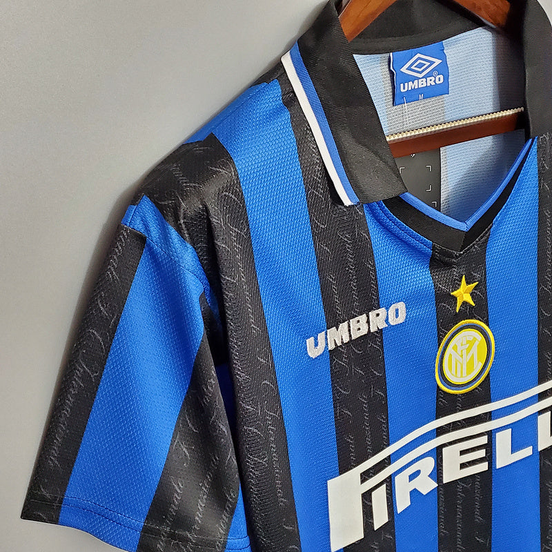 Camisola Inter de Milão Retrô 1997/1998 - Azul e Preta