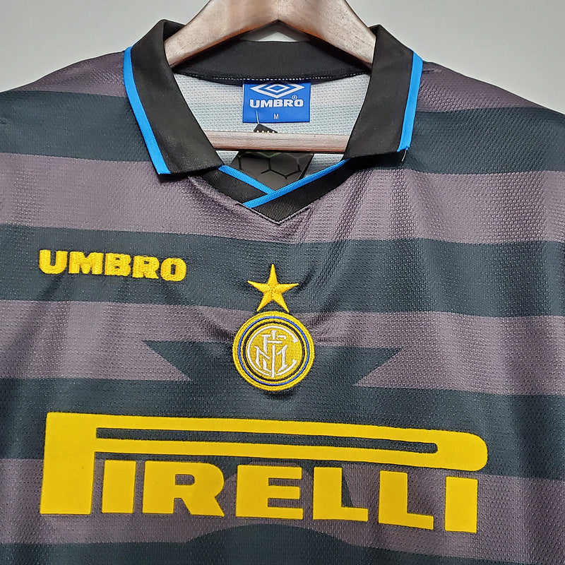 Camisola Inter de Milão Retrô 1997/1998 - Cinza