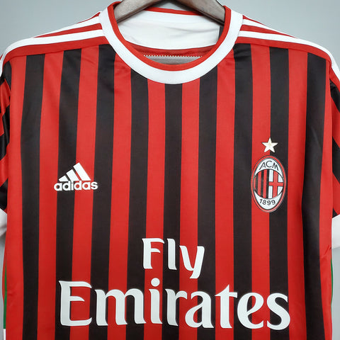 Camisola AC Milan Retrô 2011/2012 - Vermelha e Preta