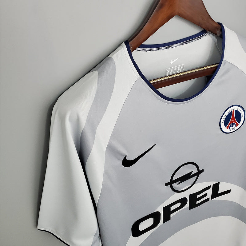 Camisola PSG Retrô 2001/2002 - Branca e Cinza