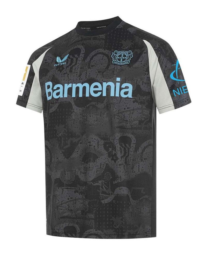 Camisola Bayern Leverkusen llI 24/25 - Preto e azul