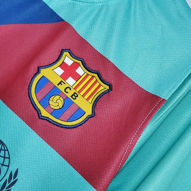 Camisola Barcelona Away 10/11 - Azul e Grená